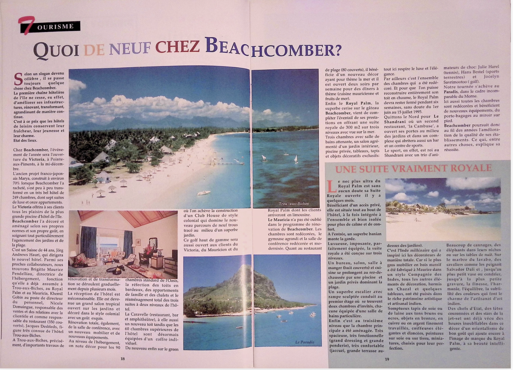 Chroniques d'hier [Février 1995] - Beachcomber ouvre un nouveau chapitre.